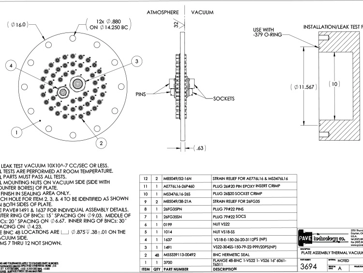PAVE-Mate 3694 Vacuum Flange